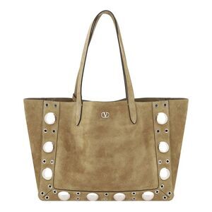 Valentino Nellcote Suede Tote, Brown